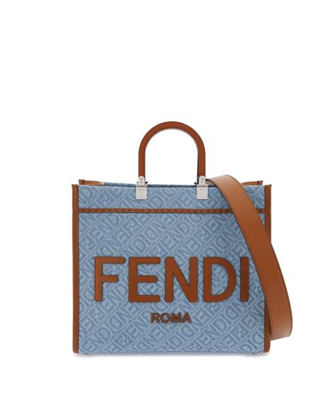 fendi tote sale|fendi denim tote.